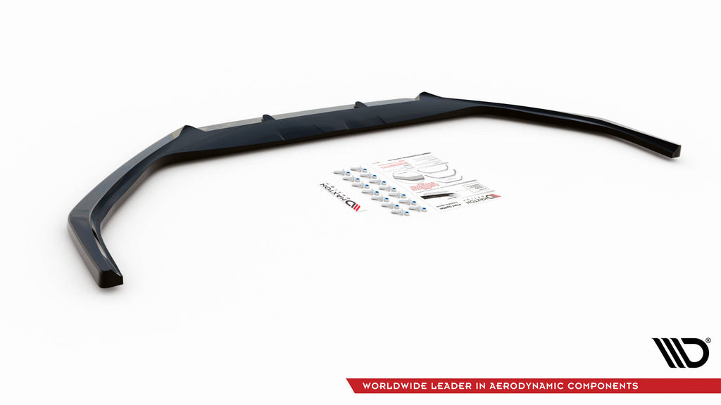 Maxton Design Street+ Spoilerlippe Front Ansatz V.1 passend für Peugeot 508 GT Mk1 Facelift schwarz Hochglanz