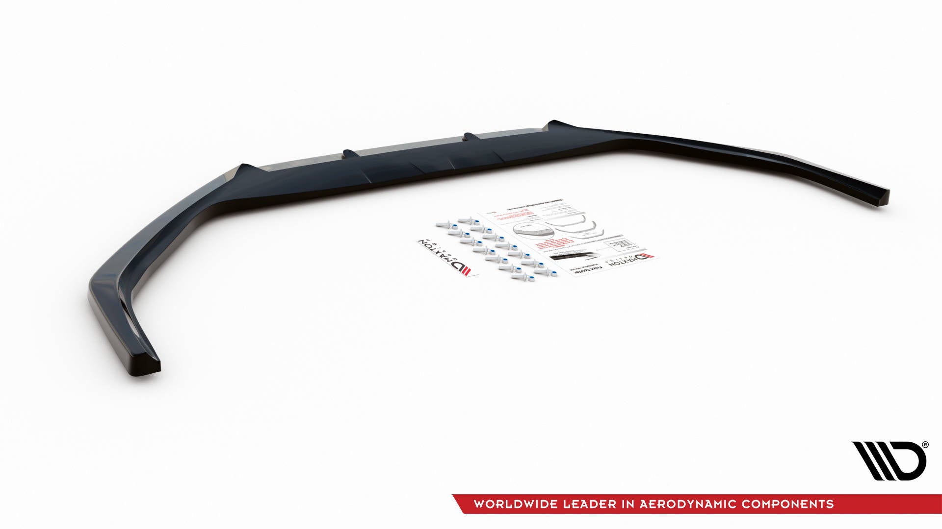 Maxton Design Street+ Spoilerlippe Front Ansatz V.1 passend für Peugeot 508 GT Mk1 Facelift schwarz Hochglanz