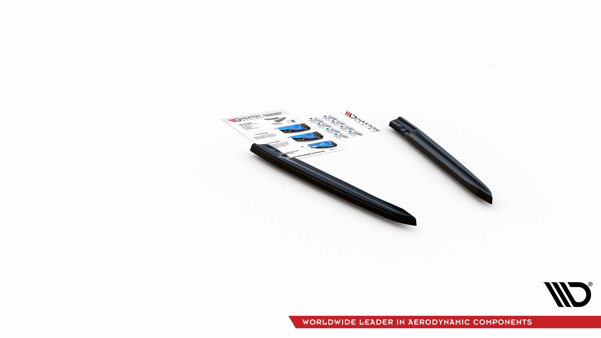 Maxton Design Heck Ansatz Flaps Diffusor passend für VW Arteon R Limousine / Shooting Brake Mk1 Facelift schwarz Hochglanz