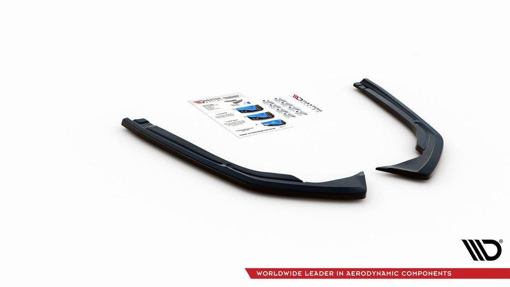 Maxton Design Heck Ansatz Flaps Diffusor passend für VW Arteon R-Line Limousine / Shooting Brake Mk1 Facelift schwarz Hochglanz