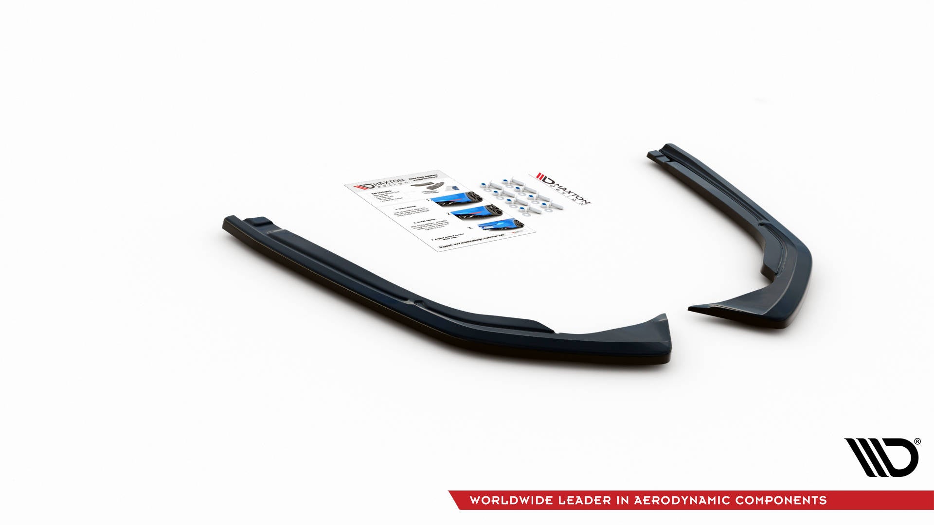 Maxton Design Heck Ansatz Flaps Diffusor passend für VW Arteon R-Line Limousine / Shooting Brake Mk1 Facelift schwarz Hochglanz