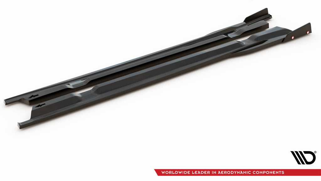 Maxton Design Street+ Seitenschweller Leisten + Flaps passend für Nissan GTR R35 Facelift