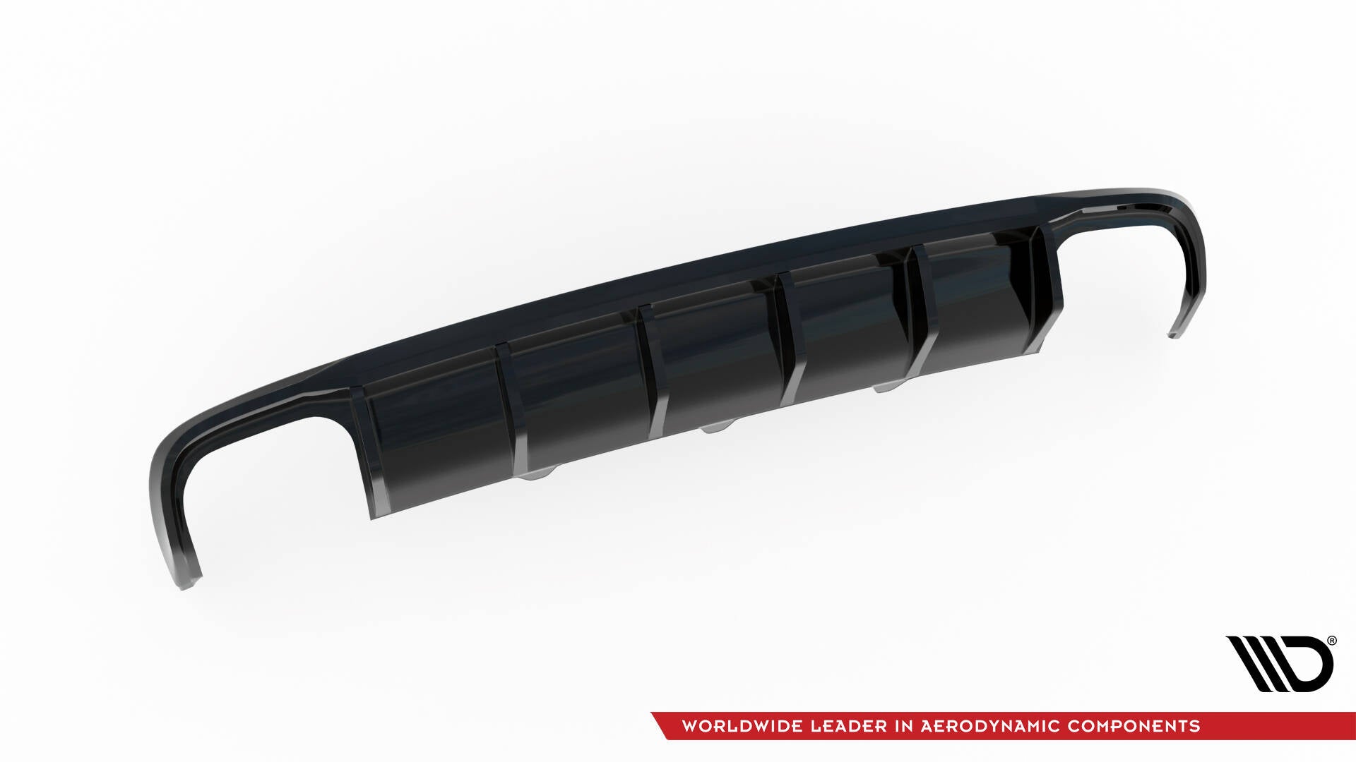 Maxton Design Diffusor Heck Ansatz passend für Audi A4 B8 Facelift (Doppelauspuff li. re.)