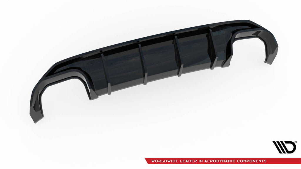 Maxton Design Diffusor Heck Ansatz passend für Audi S3 Sportback 8Y schwarz Hochglanz