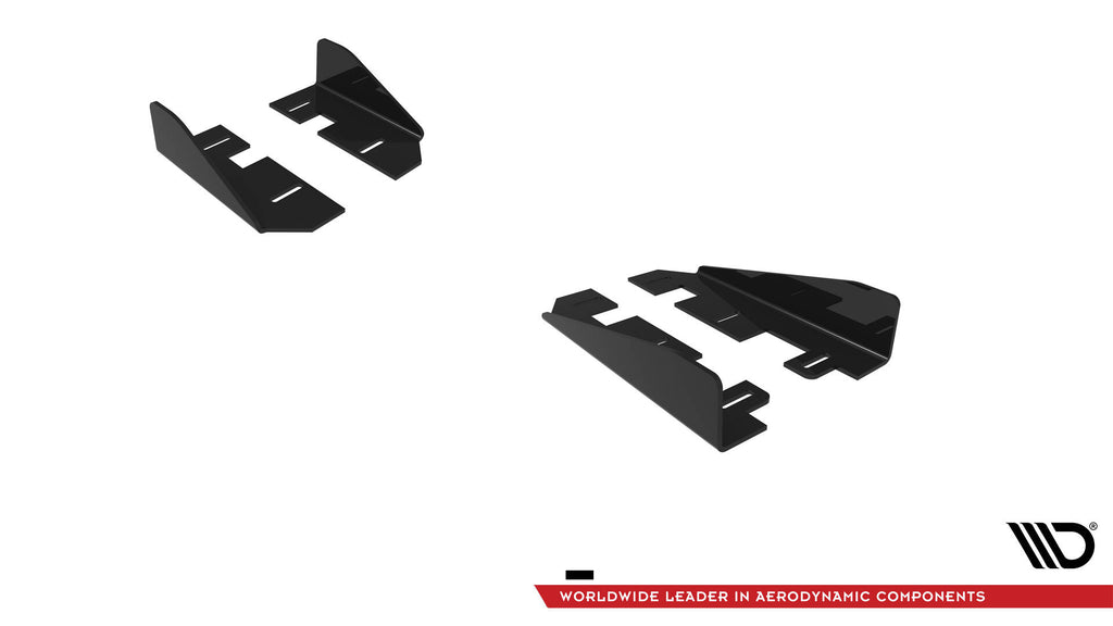 Maxton Design Seitenschweller Flaps passend für VW Polo GTI Mk6 Facelift schwarz Hochglanz