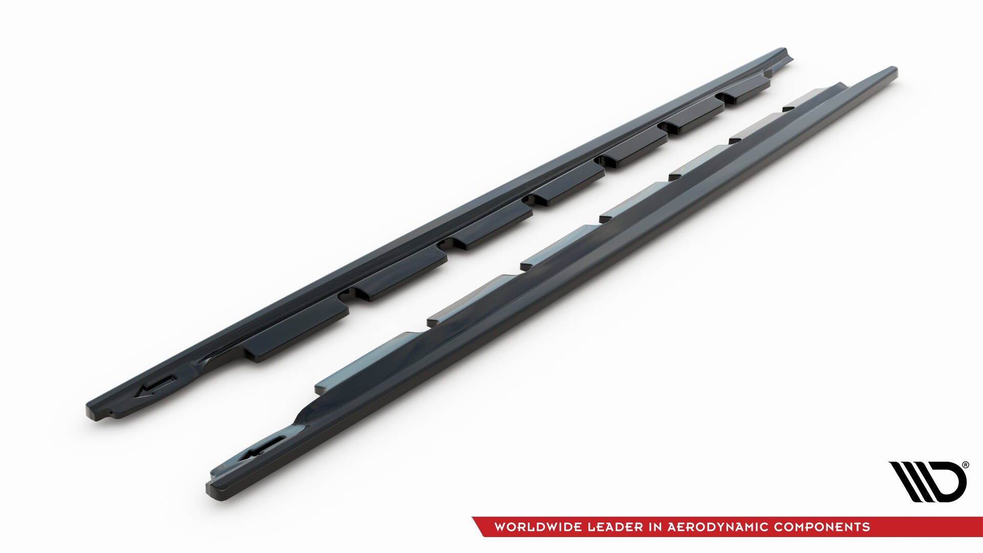 Maxton Design Street+ Seitenschweller Leisten passend für Toyota Yaris Mk3 Facelift schwarz Hochglanz