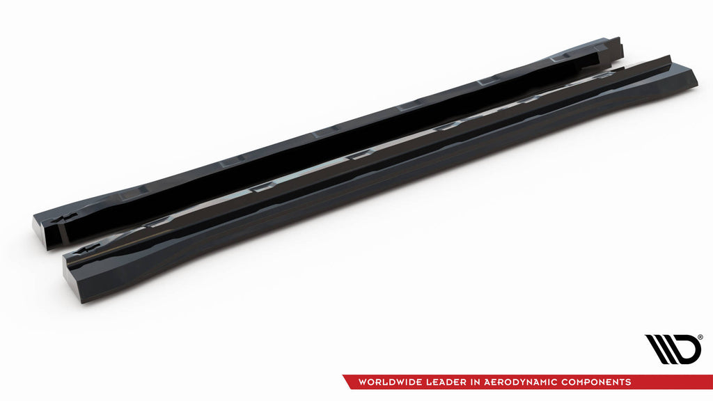 Maxton Design Street+ Seitenschweller Leisten passend für Ford Edge ST Mk2 Facelift schwarz Hochglanz
