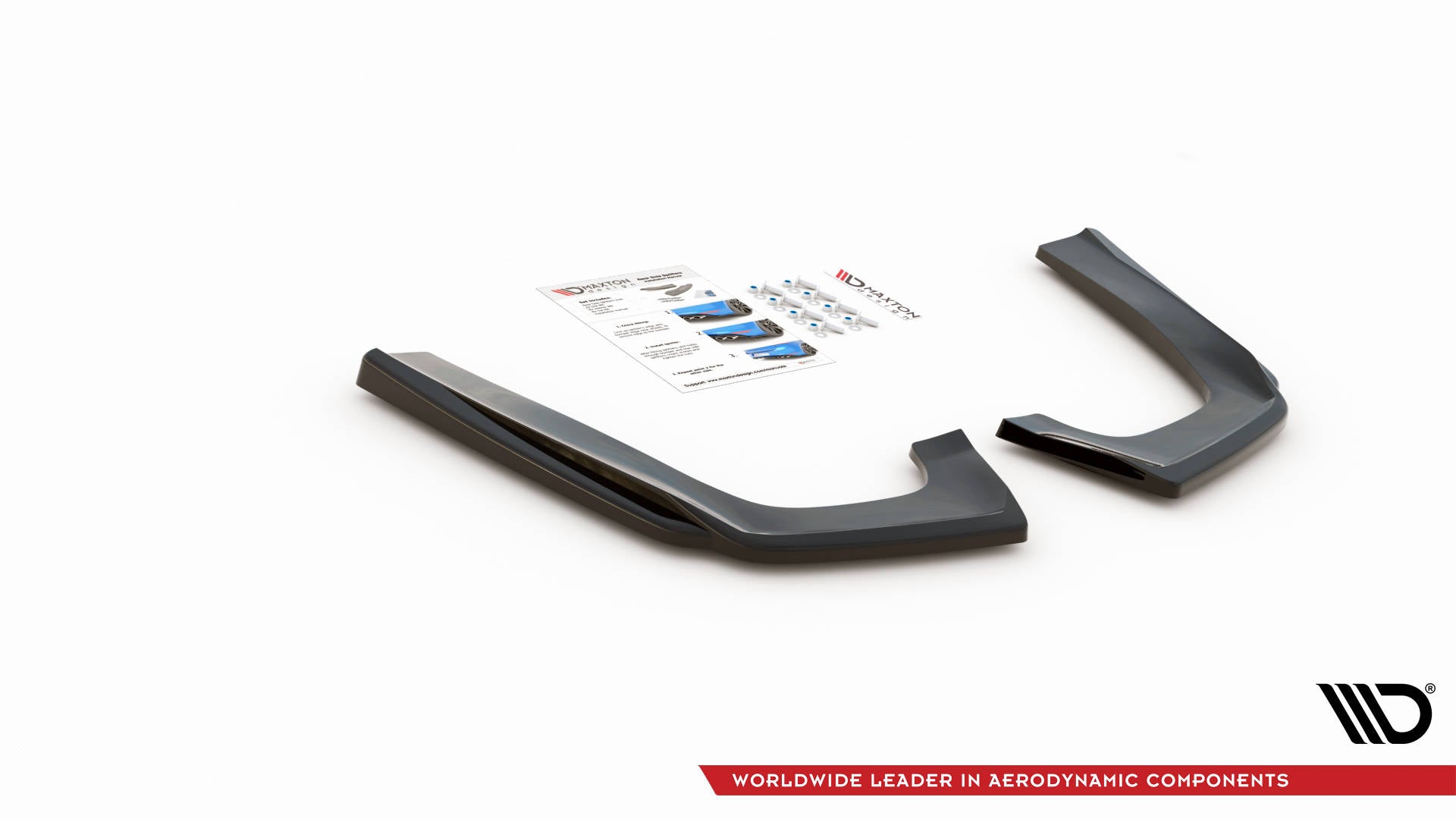 Maxton Design Heck Ansatz Flaps Diffusor V.1 passend für Mercedes-Benz GLE Coupe 63 AMG C292 schwarz Hochglanz