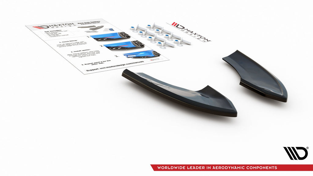 Maxton Design Heck Ansatz Flaps Diffusor passend für VW Golf 7 GTI TCR schwarz Hochglanz