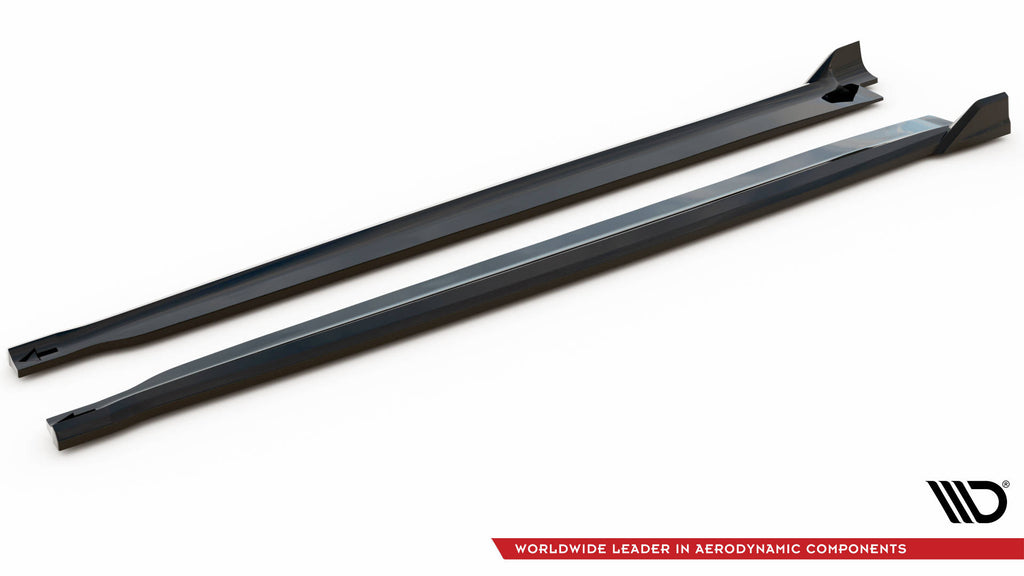 Maxton Design Seitenschweller Ansatz für V.2 für BMW X6 M-Paket F16 Carbon Look