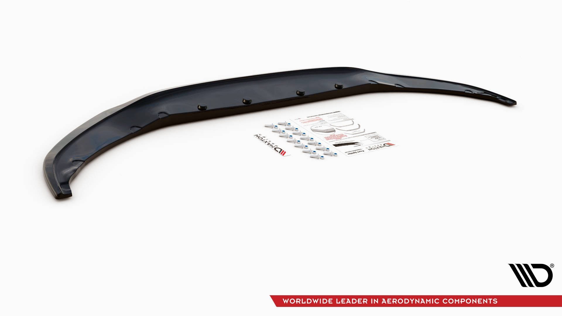 Maxton Design Street+ Spoilerlippe Front Ansatz V.1 passend für BMW 7 M-Paket G11 /G12 schwarz Hochglanz