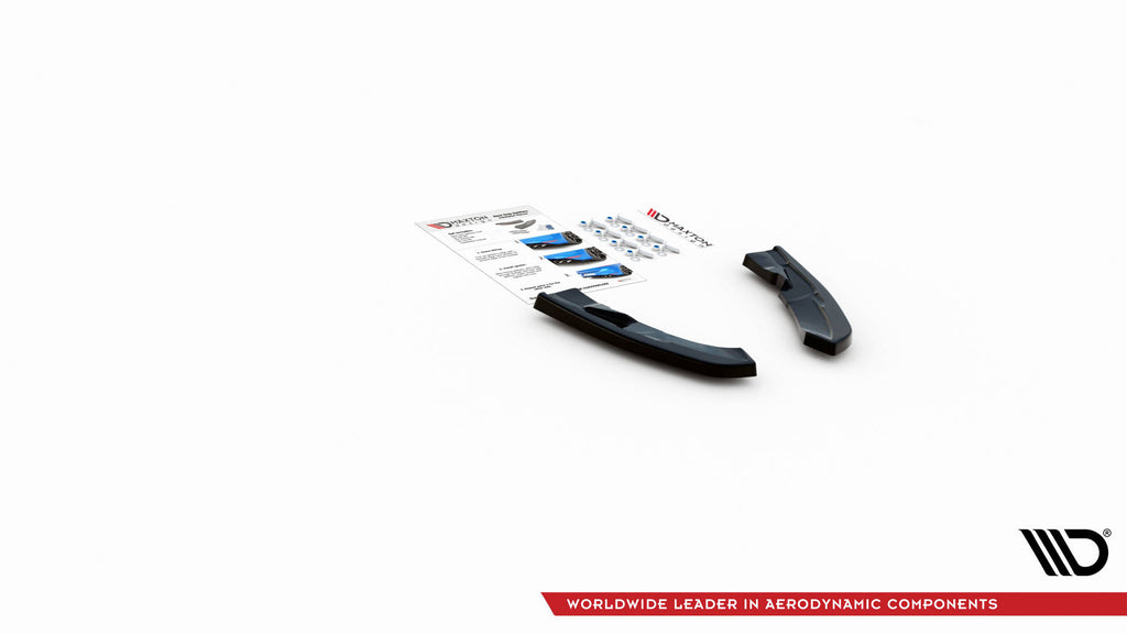 Maxton Design Heck Ansatz Flaps Diffusor passend für VW Tiguan R Mk2 Facelift schwarz Hochglanz