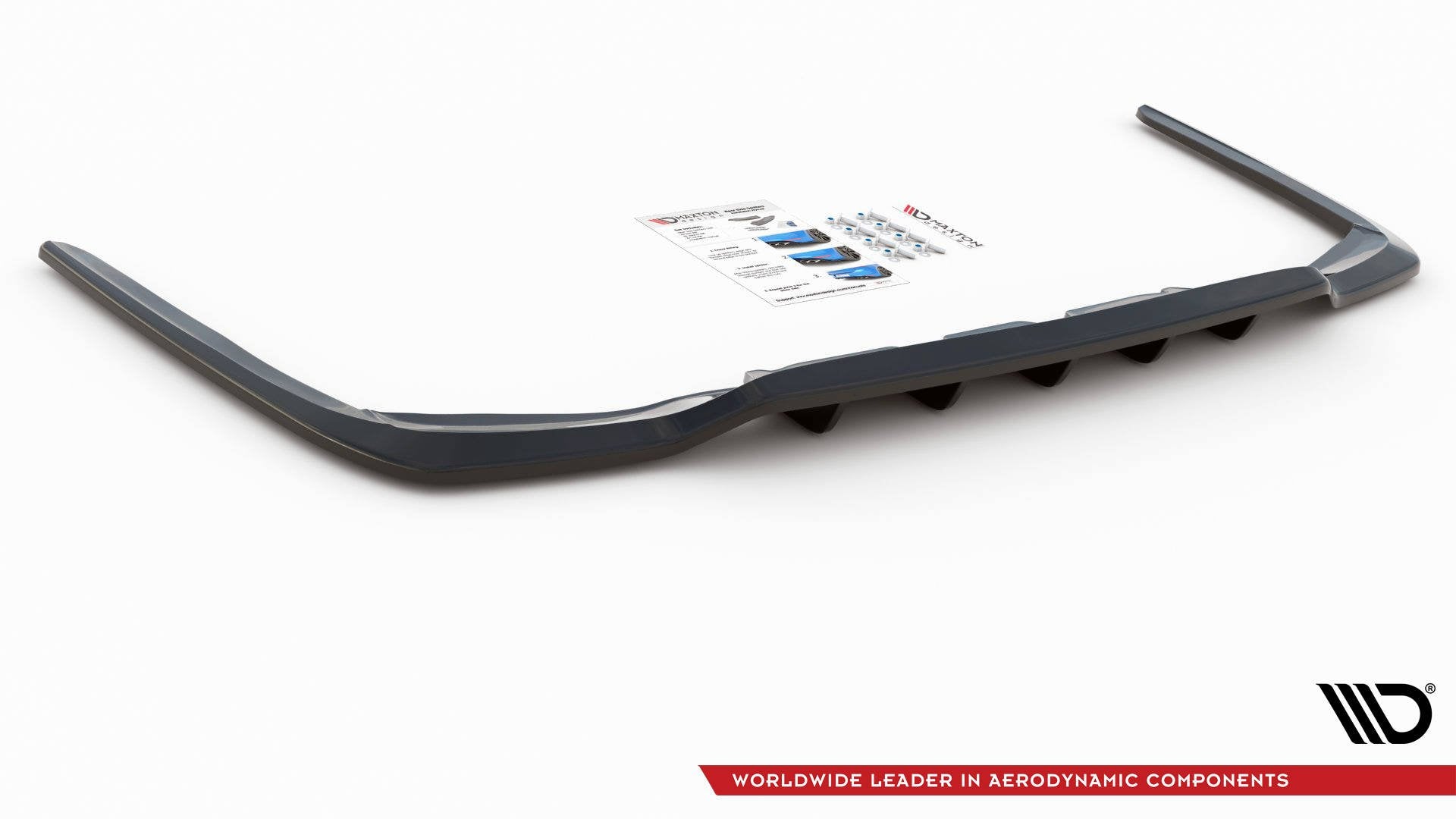 Maxton Design Street+ Mittlerer Diffusor RACE passend für Lexus LS Mk4 Facelift schwarz Hochglanz