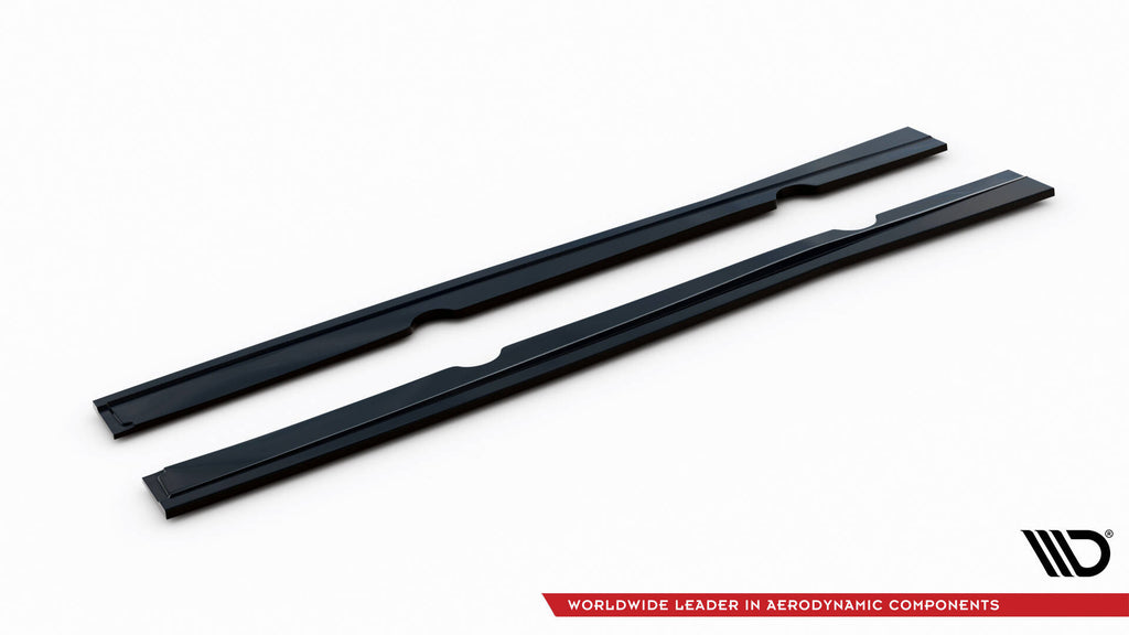 Maxton Design Seitenschweller Diffuser Ford Fiesta ST / ST-Line Mk7 / Mk7 Facelift schwarz Hochglanz für Ford Fiesta ST