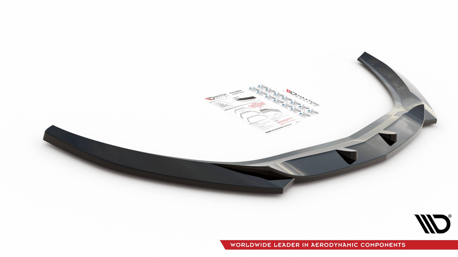 Maxton Design Street+ Spoilerlippe Front Ansatz V.1 passend für Opel Astra GTC OPC-Line J schwarz Hochglanz