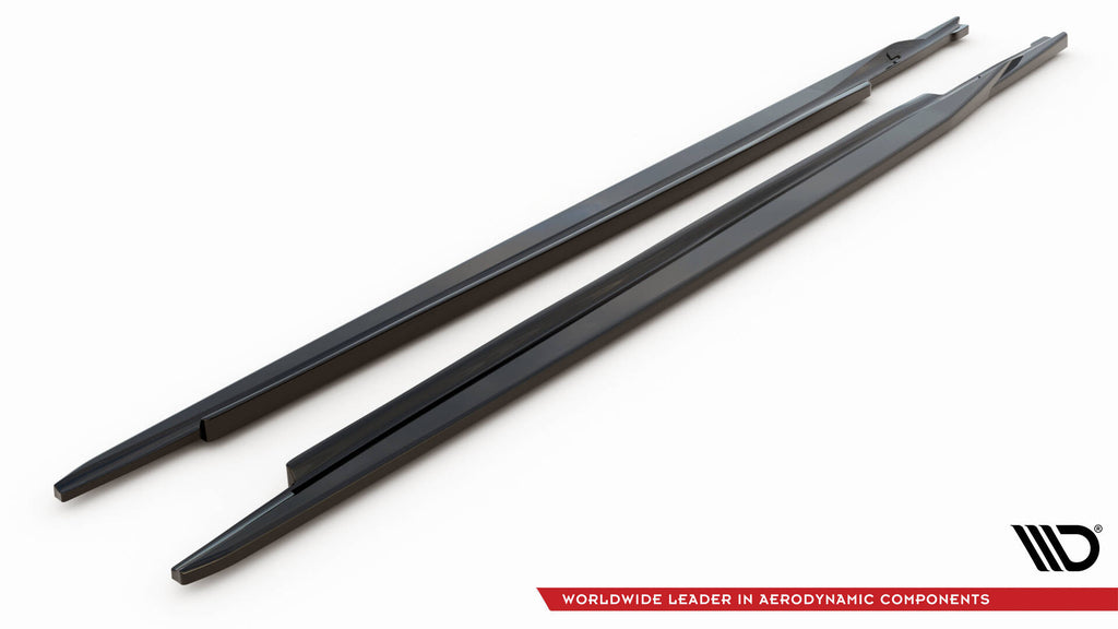 Maxton Design Street+ Seitenschweller Leisten passend für BMW 5er GT M-Paket F07 schwarz Hochglanz