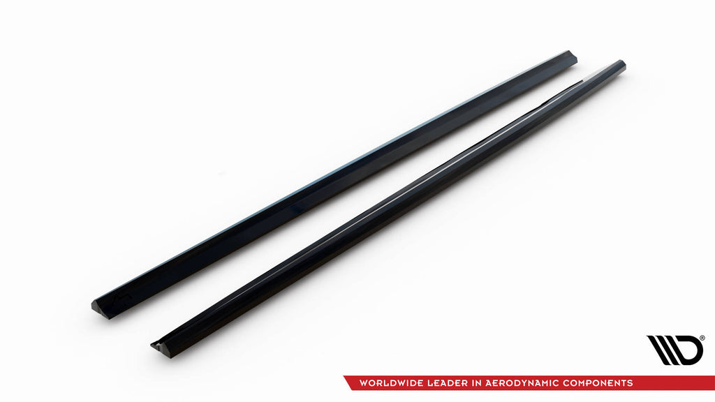 Maxton Design Street+ Seitenschweller Leisten passend für VW Polo GTI Mk6 Facelift schwarz Hochglanz