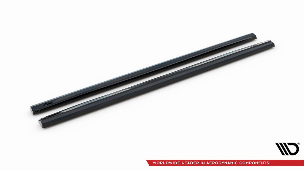 Maxton Design Street+ Seitenschweller Leisten passend für VW Touareg Mk2 schwarz Hochglanz
