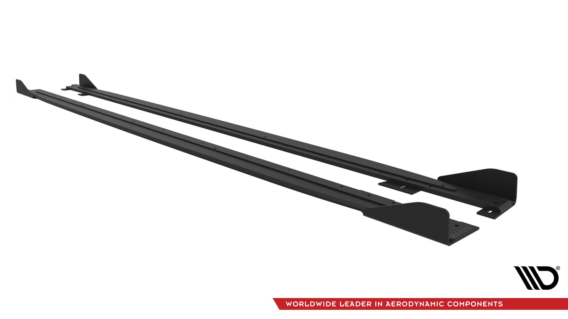 Maxton Design Street Pro Street+ Seitenschweller Leisten + Flaps passend für Kia Proceed GT / GT-Line Mk1 Facelift / Ceed GT Mk3 Facelift schwarz Hochglanz