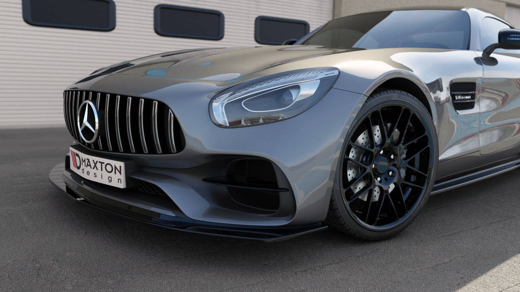 Maxton Design Street+ Spoilerlippe Front Ansatz passend für Mercedes-AMG GT S C190 Facelift schwarz Hochglanz