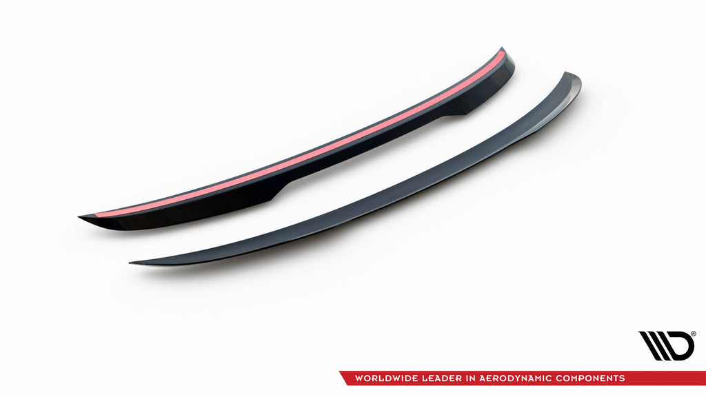 Maxton Design Niedriger Spoiler CAP passend für Porsche 911 992 GT3 schwarz Hochglanz