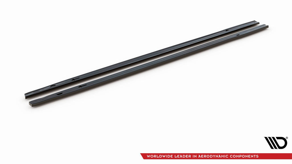 Maxton Design Street+ Seitenschweller Leisten passend für V.1 passend für VW Golf GTI / GTE / GTI Clubsport / GTD / R-Line Mk8 schwarz Hochglanz