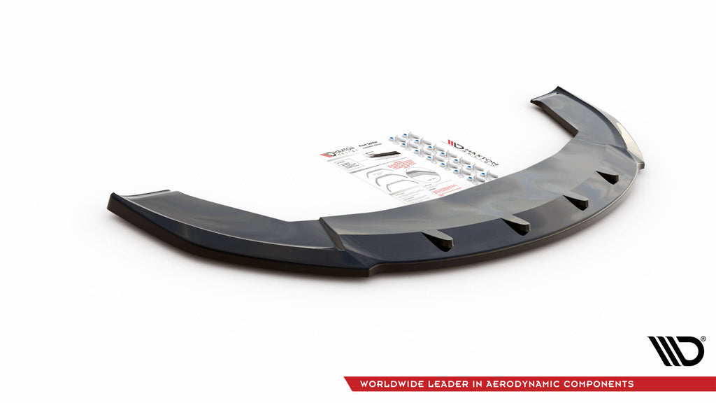 Maxton Design Street+ Spoilerlippe Front Ansatz V.1 passend für Seat Ibiza Cupra Mk3 schwarz Hochglanz