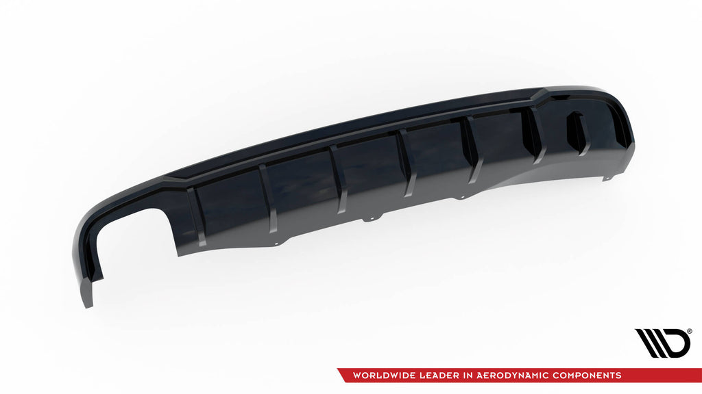 Maxton Design Diffusor Heck Ansatz passend für Audi A4 B8 (Doppelauspuff li.)