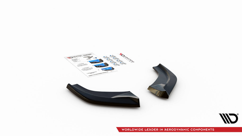 Maxton Design Heck Ansatz Flaps Diffusor V.2 passend für Hyundai I30 N Hatchback Mk3 Facelift schwarz Hochglanz