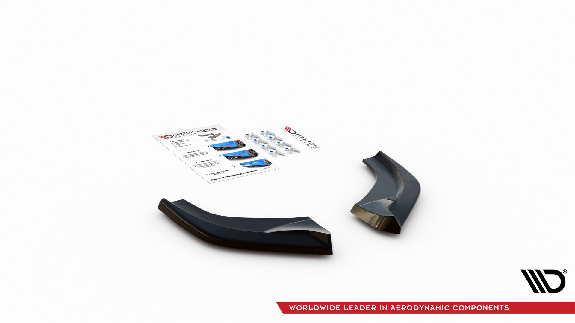 Maxton Design Heck Ansatz Flaps Diffusor V.2 passend für Hyundai I30 N Hatchback Mk3 Facelift schwarz Hochglanz