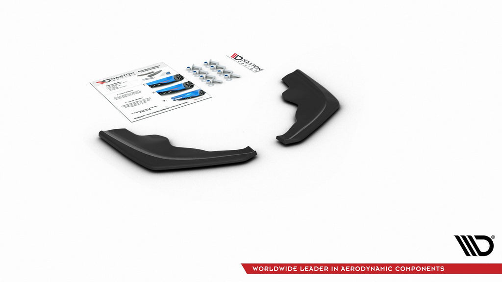 Maxton Design Heck Ansatz Flaps Diffusor V.2 passend für BMW 1er F40 M-Paket schwarz Hochglanz