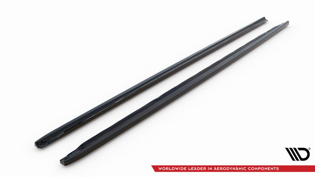 Maxton Design Street+ Seitenschweller Leisten passend für Audi A4 B9 Facelift schwarz Hochglanz