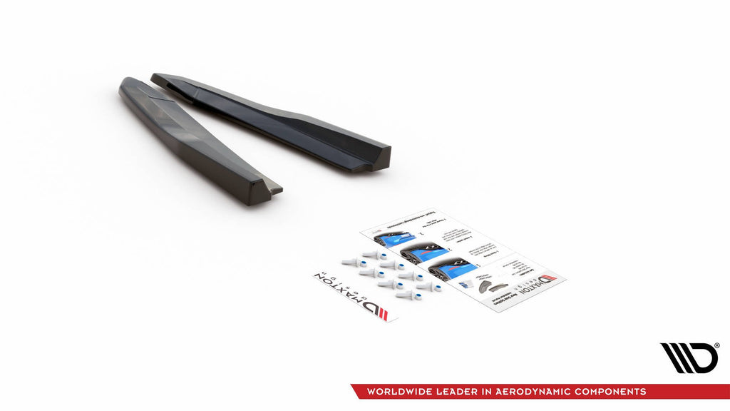 Maxton Design Heck Ansatz Flaps Diffusor V.2 passend für Skoda Octavia RS Combi / Liftback Mk4 / Mk4 Facelift schwarz Hochglanz