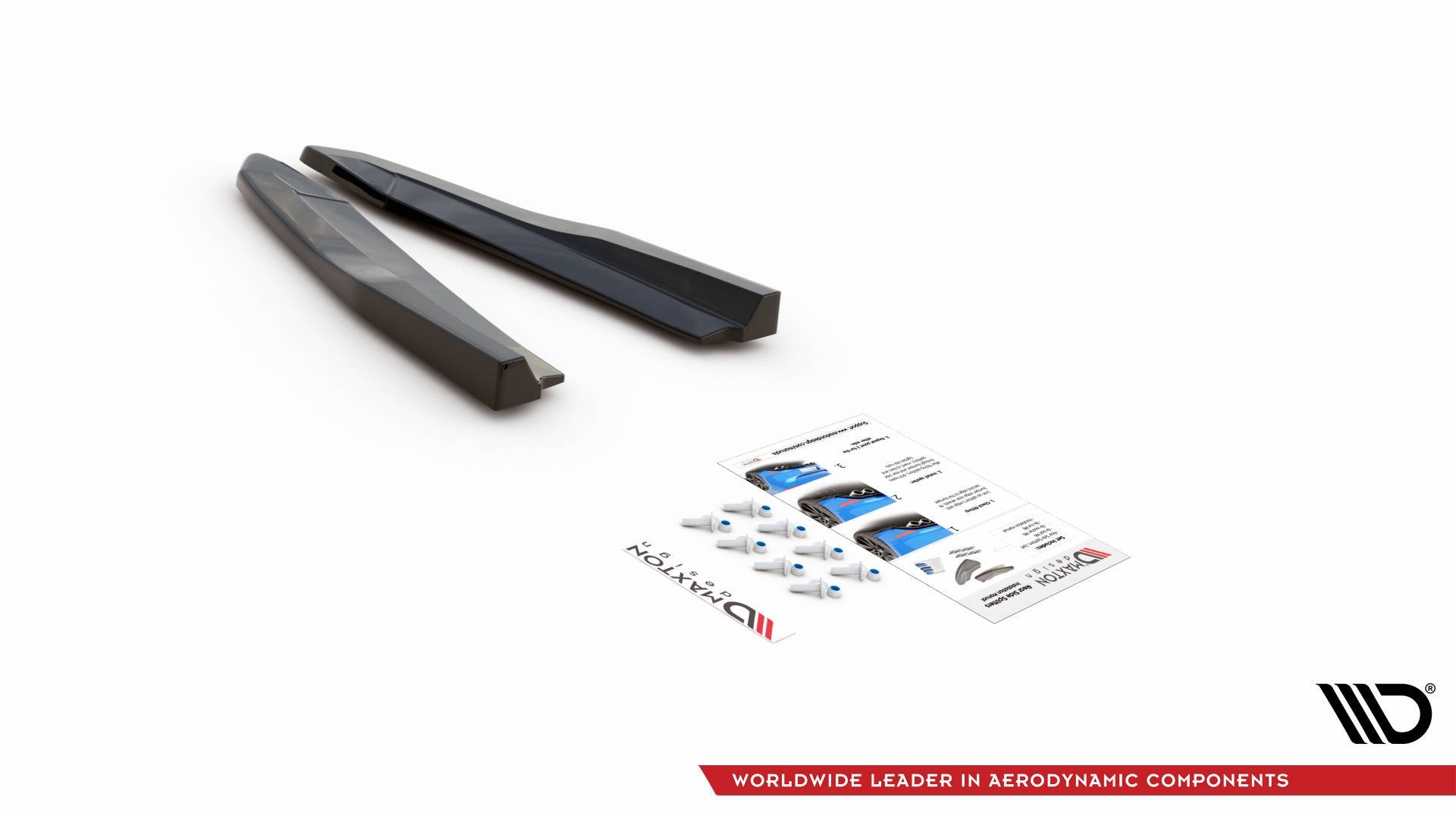 Maxton Design Heck Ansatz Flaps Diffusor V.2 passend für Skoda Octavia RS Combi / Liftback Mk4 / Mk4 Facelift schwarz Hochglanz