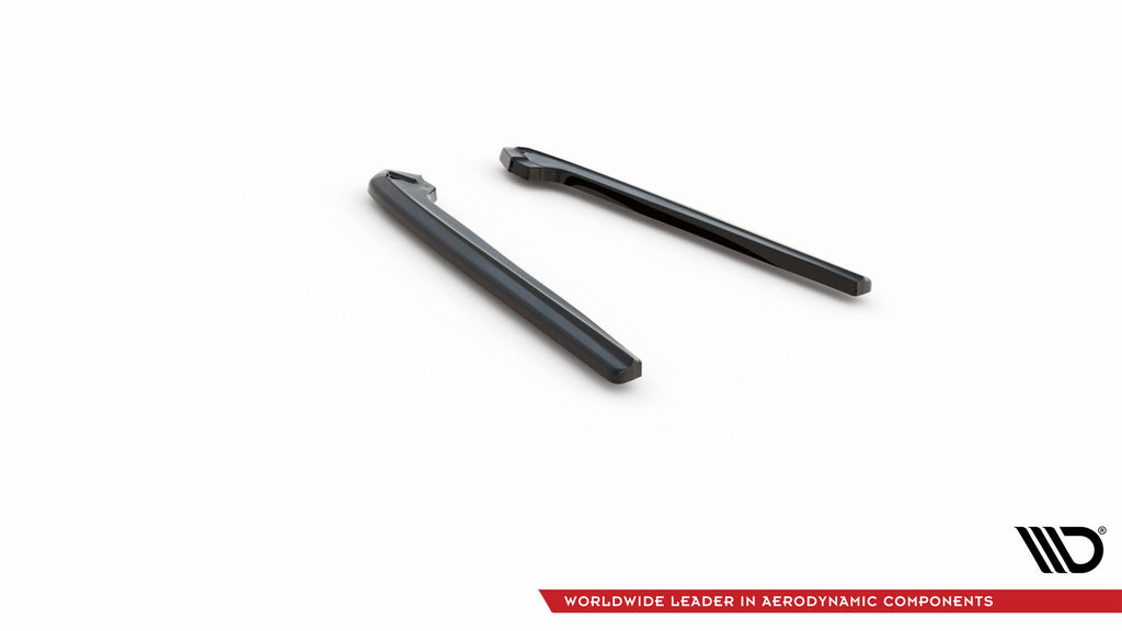 Maxton Design Heck Ansatz Flaps Diffusor passend für Ford Mustang Mk5 Facelift schwarz Hochglanz