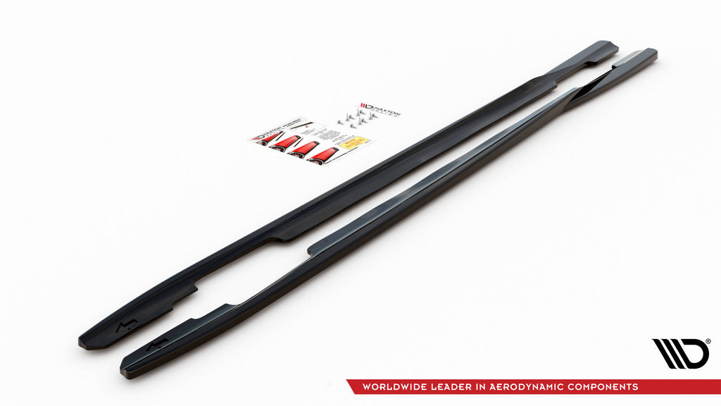 Maxton Design Street+ Seitenschweller Leisten passend für Ford Mondeo ST-Line Mk5 Facelift schwarz Hochglanz