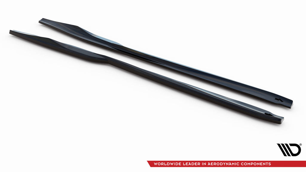 Maxton Design Street+ Seitenschweller Leisten passend für Nissan GTR R35 Facelift schwarz Hochglanz