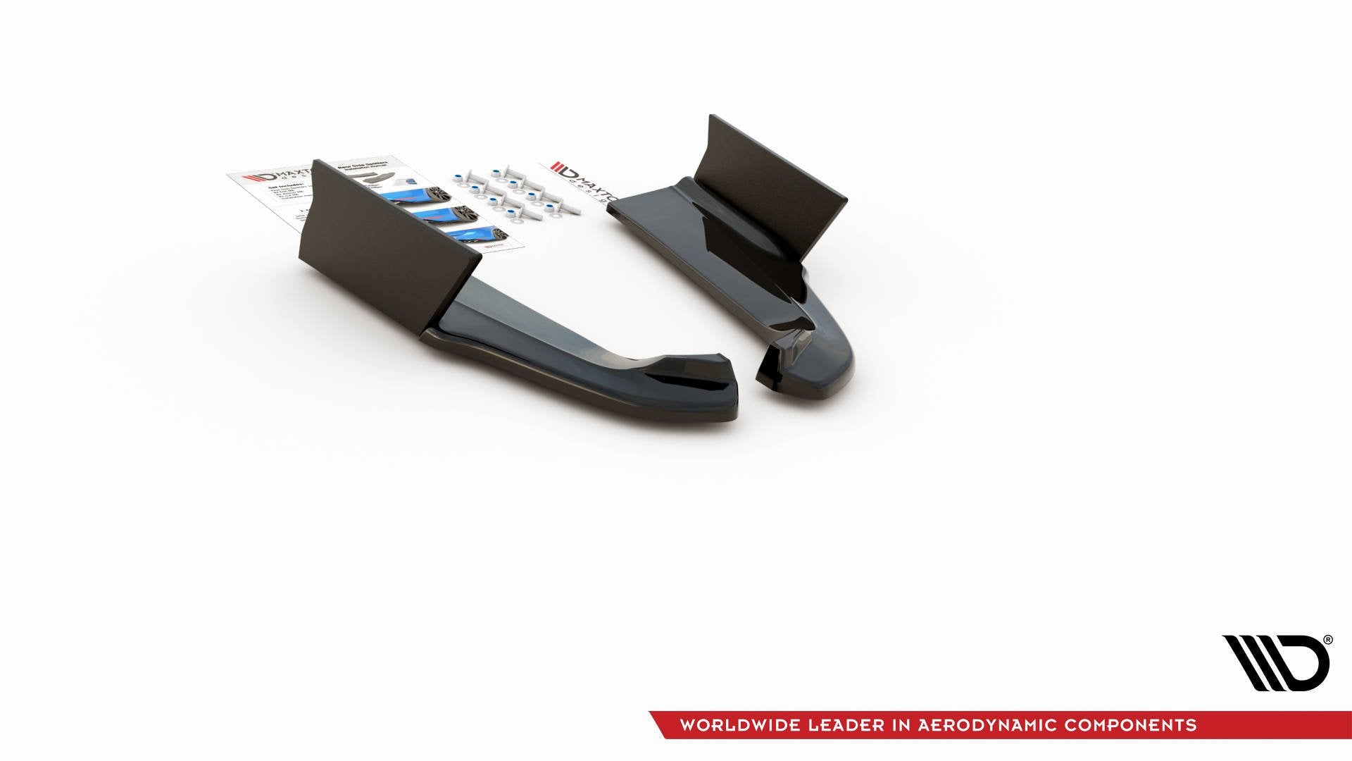 Maxton Design Heck Ansatz Flaps Diffusor V.1 + Flaps passend für Ford Mustang GT Mk6 Facelift