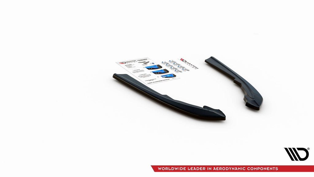 Maxton Design Heck Ansatz Flaps Diffusor passend für BMW 3er Limousine G20 schwarz Hochglanz