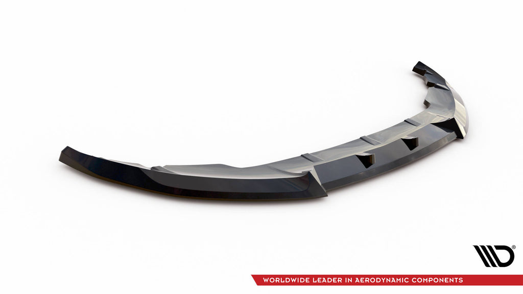 Maxton Design Street+ Spoilerlippe Front Ansatz V.1 passend für Mini Cooper Clubman John Cooper Works F54 Facelift schwarz Hochglanz