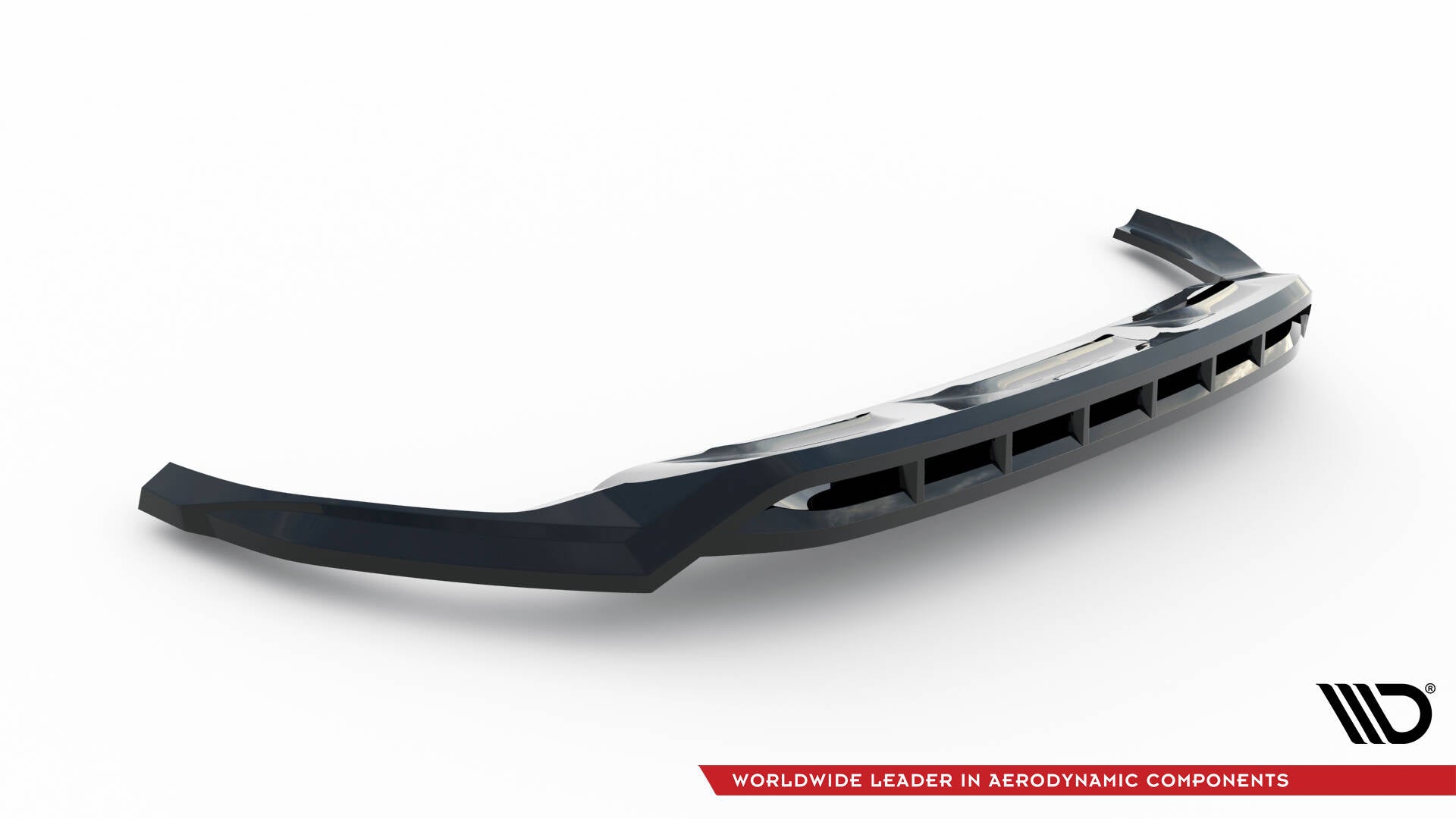 Maxton Design Street+ Spoilerlippe Front Ansatz V.2 passend für Audi SQ8 / Q8 S-Line Mk1 schwarz Hochglanz