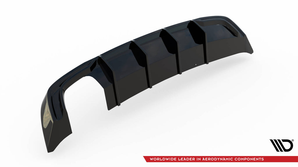 Maxton Design Diffusor Heck Ansatz passend für Audi A3 Sportback 8V Facelift (Doppelauspuff li.)