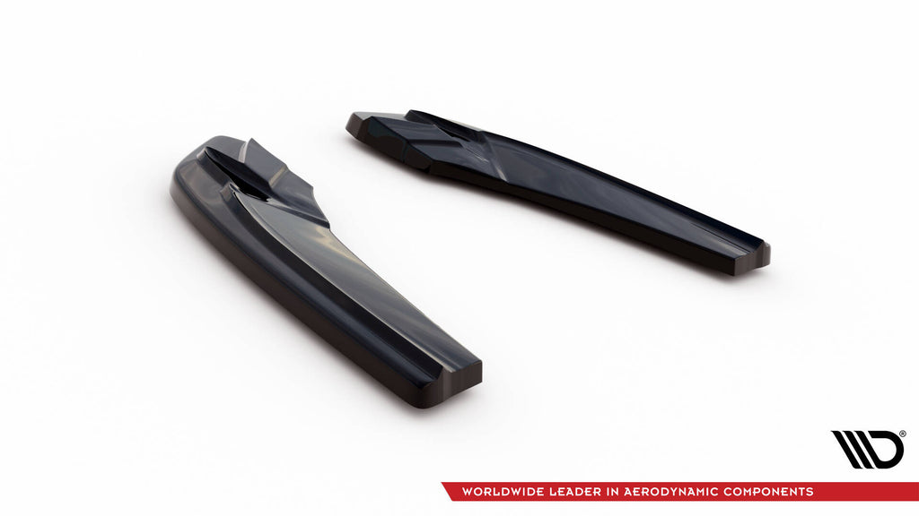 Maxton Design Heck Ansatz Flaps Diffusor passend für Audi A5 S-Line F5 Sportback schwarz Hochglanz