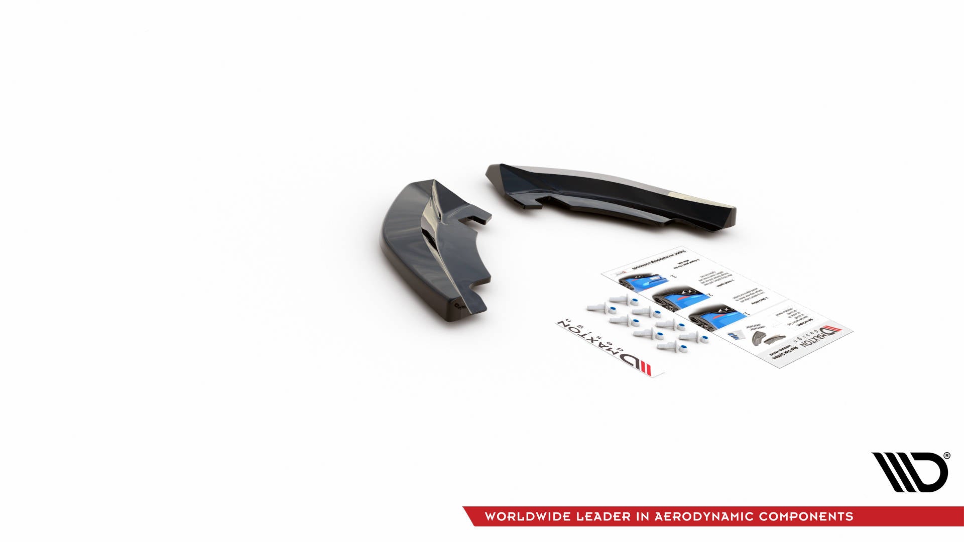 Maxton Design Heck Ansatz Flaps Diffusor passend für VW T-Roc Mk1 schwarz Hochglanz