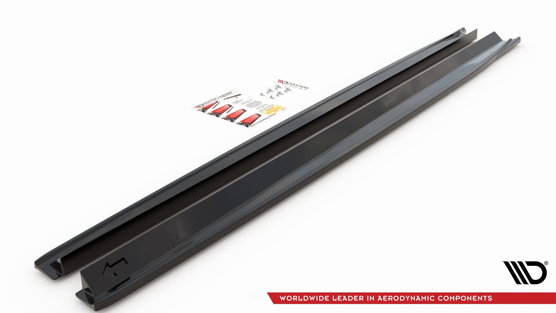 Maxton Design Seitenschweller Ansatz für Jaguar XF R-Sport Mk2 schwarz matt