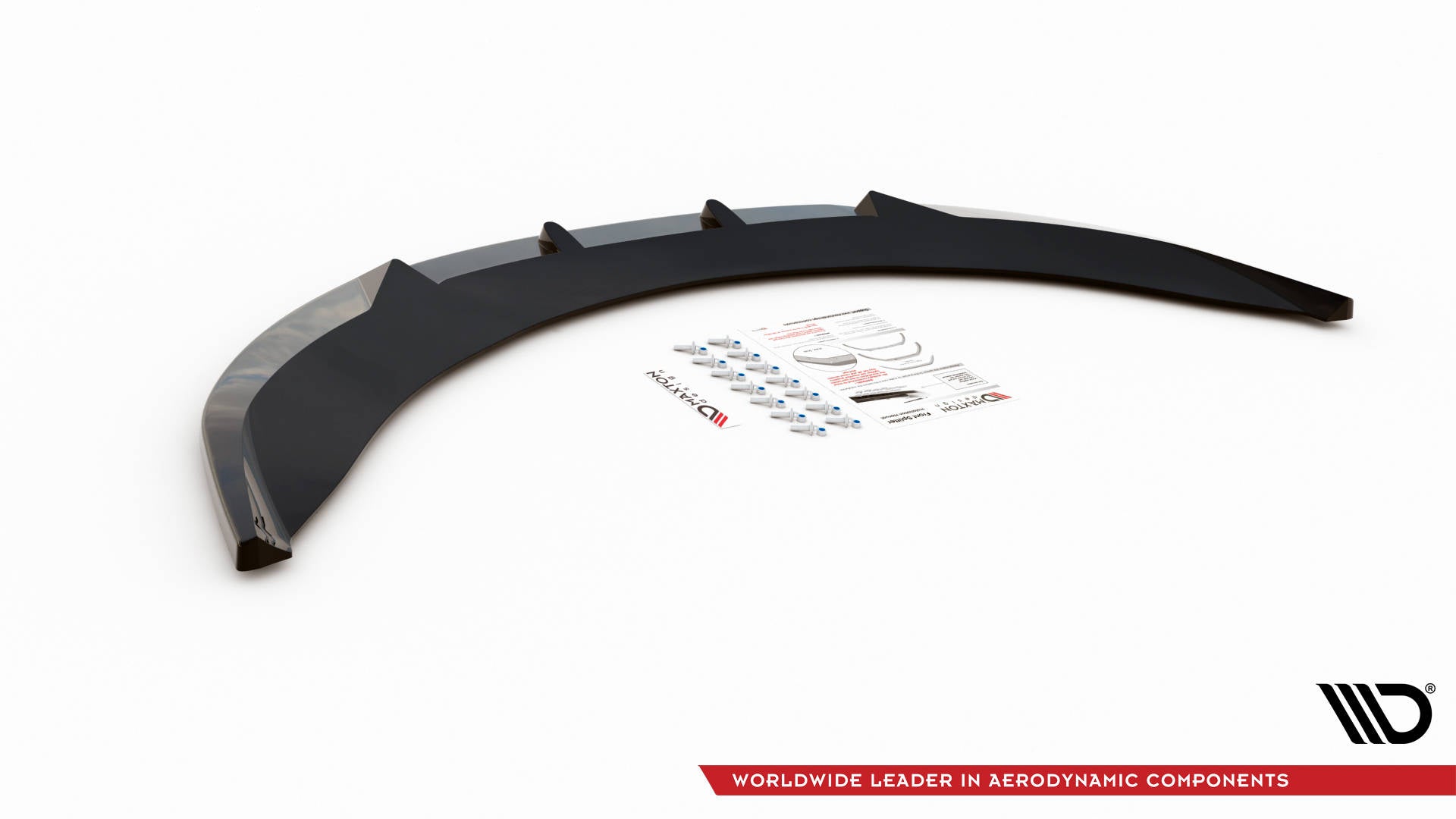 Maxton Design Street+ Spoilerlippe Front Ansatz V.1 passend für Seat Exeo schwarz Hochglanz