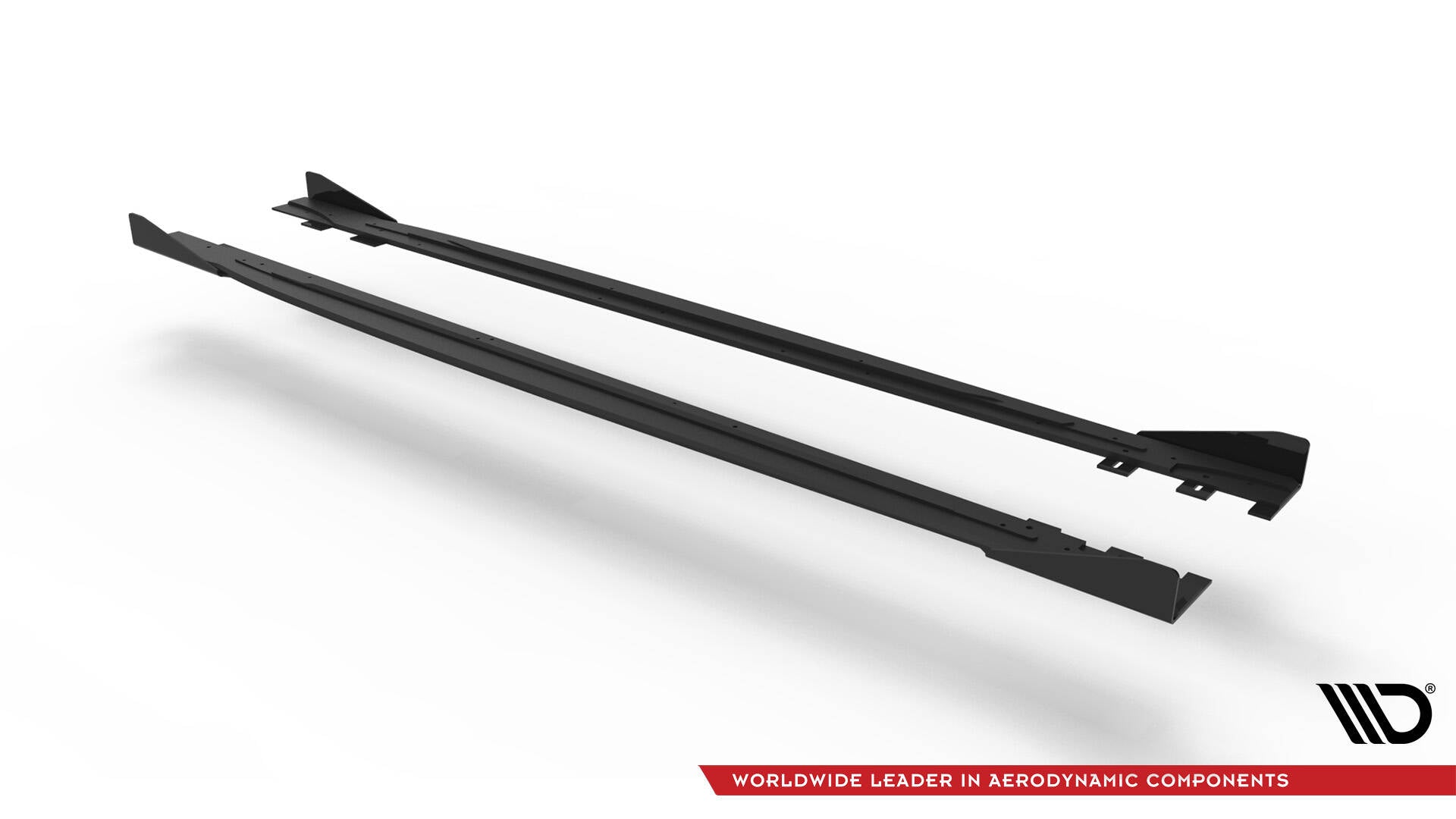 Maxton Design Street Pro Street+ Seitenschweller Leisten + Flaps passend für VW Scirocco R Mk3 / Mk3 Facelift schwarz Hochglanz