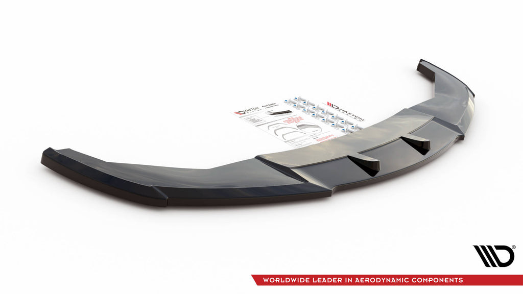 Maxton Design Street+ Spoilerlippe Front Ansatz V.1 passend für BMW 7 M-Paket F01 schwarz Hochglanz