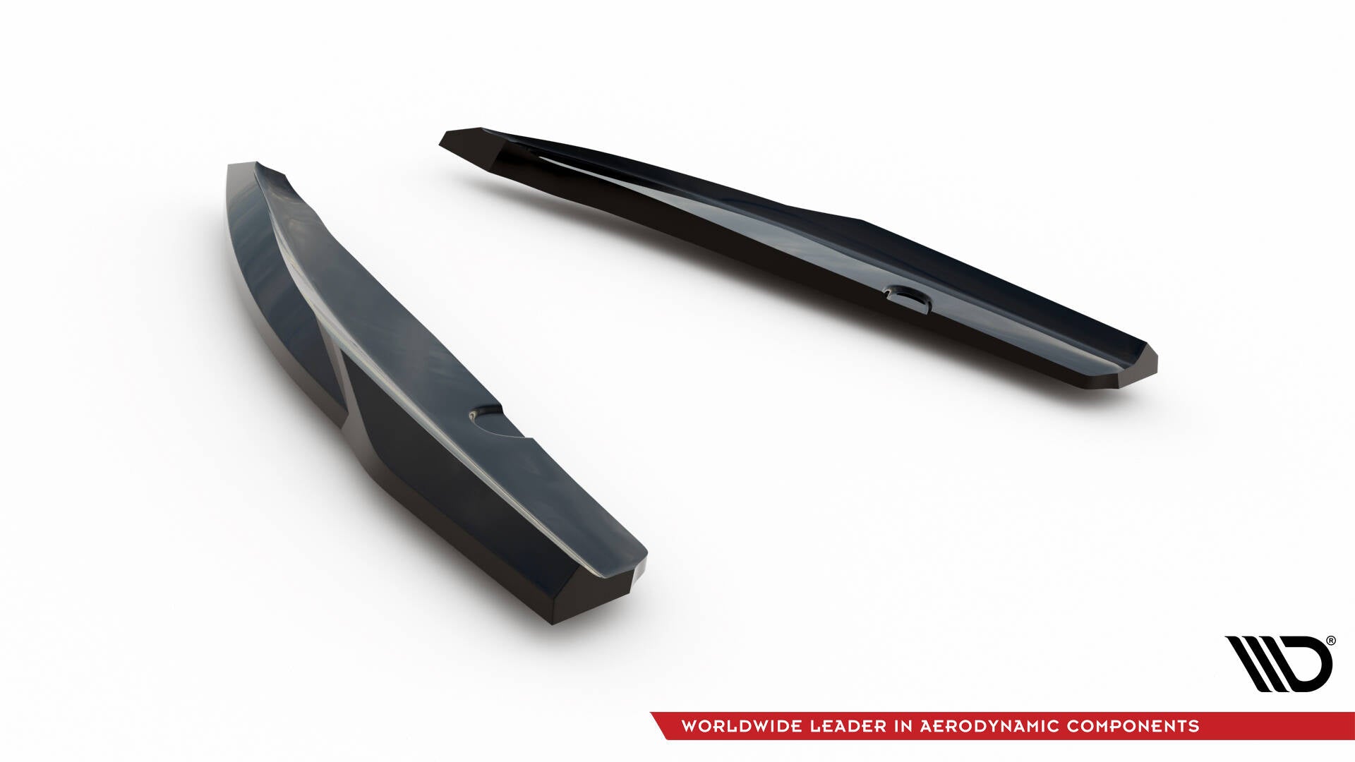 Maxton Design Heck Ansatz Flaps Diffusor passend für Ford Focus Vignale Kombi Mk4 schwarz Hochglanz