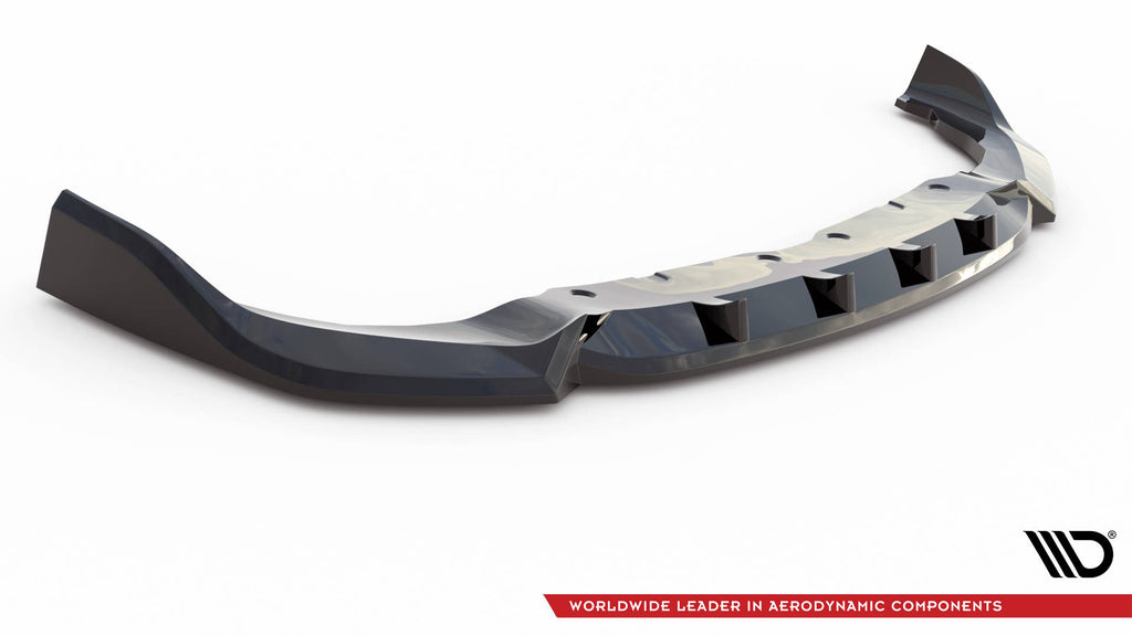 Maxton Design Street+ Spoilerlippe Front Ansatz V.7 passend für BMW 1er M-Paket / M135i / 128ti F40 schwarz Hochglanz